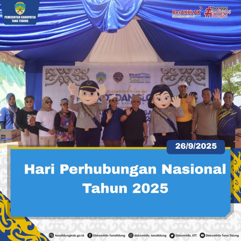 Peringati Harhubnas 2025, Dishub Tana Tidung Gelar Jalan Santai, Senam dan Bagi Sembako