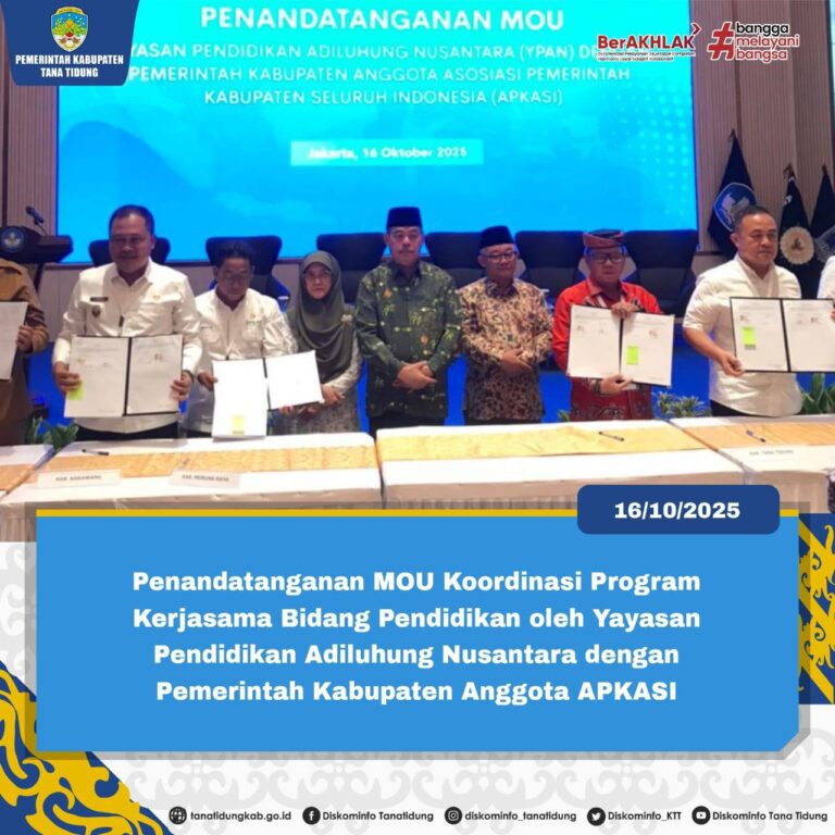 Pemkab Tana Tidung Siap Jalani Kerja Sama Pendidikan Dengan Yayasan Adiluhung Nusantara