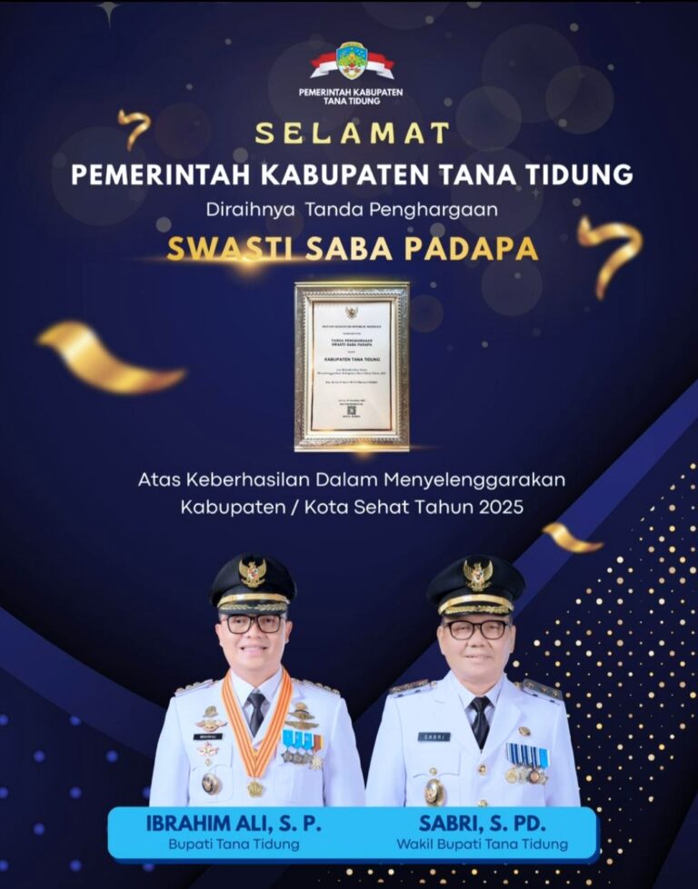 Selamat Pemerintah Taha Tidung Dirahinya Penghargaan Swasti Saba Padapa 2025