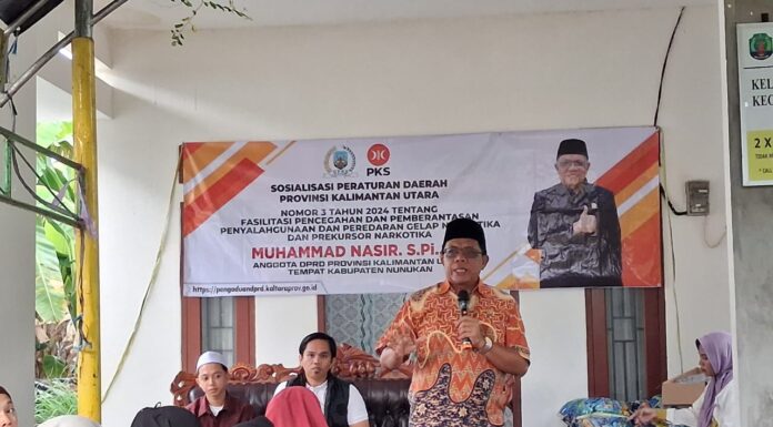 Muhammad Nasir Gandeng BNN Nunukan Sosialisasikan Perda Pencegahan dan Pemberantasan Narkotika di Dua Kelurahan Nunukan