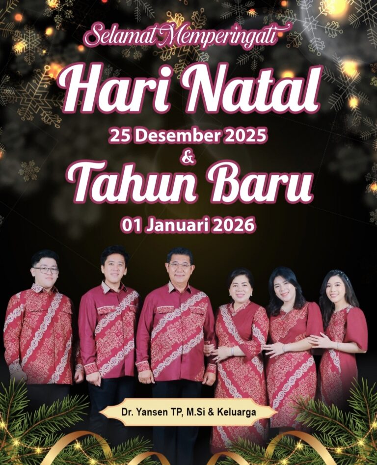Dr. Yansen TP, M.Si Dan Sekeluarga Mengucapkan