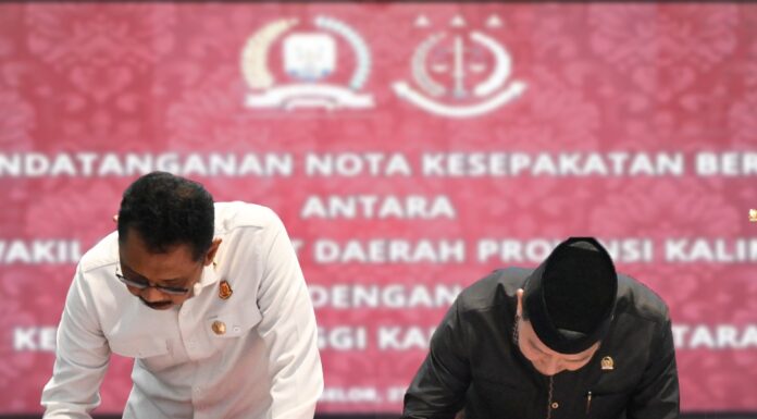 Perkuat Pembentukan Perda, DPRD Provinsi Kaltara Tandatangani Nota Mou Bersama Kejati Kaltara
