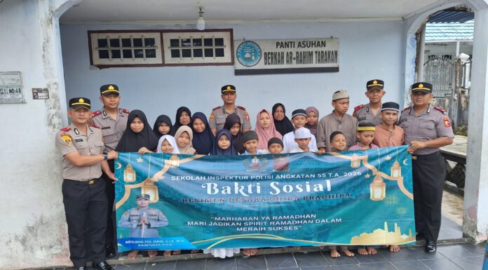 13 Siswa Setukpa Polda Kaltara Gelar Bakti Sosial Bersama Anak Panti Asuhan