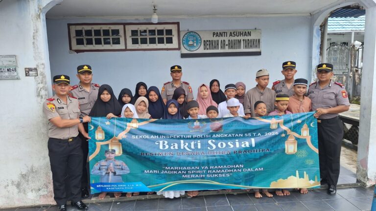 13 Siswa Setukpa Polda Kaltara Gelar Bakti Sosial Bersama Anak Panti Asuhan