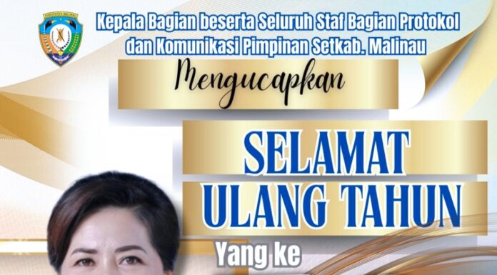 Selamat Ultah Ke-56 Ketua DPRD Kabupaten Malinau Ping Ding