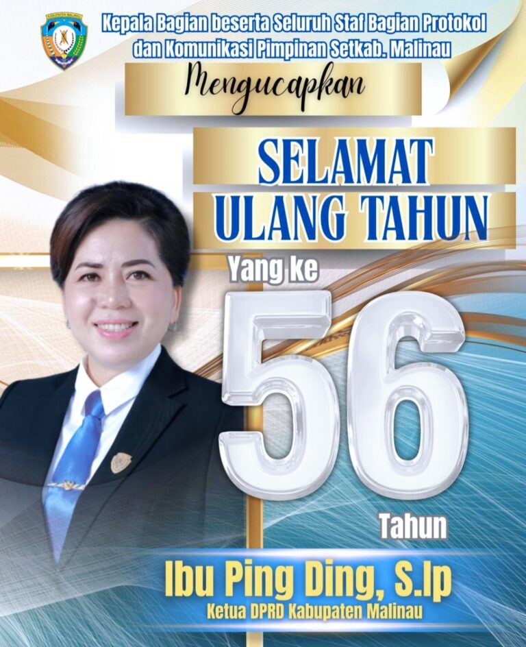 Selamat Ultah Ke-56 Ketua DPRD Kabupaten Malinau Ping Ding