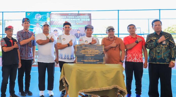 Lapangan Baru, Semangat Baru, Gubernur Resmikan dan Buka Turnamen Tenis Kaltara 2026