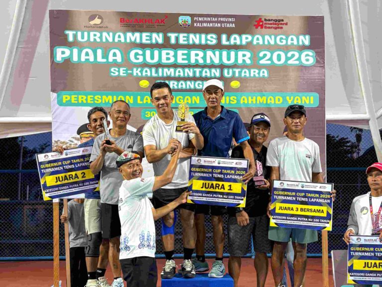 Sekprov Raih Juara 1 Turnamen Tenis Piala Gubernur Kaltara 2026