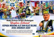 Ingkong Ala Ketua DAD Kaltara, Tasa Gung: Momentum Perkuat Eksistensi Adat