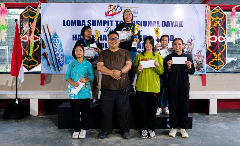 Hebat! ASN Asal Tana Tidung Sabet Juara 1 Lomba Sumpit Dayak di Hari Bhayangkara ke-80